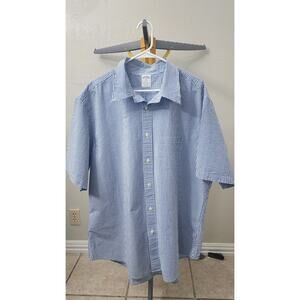 Brookes Brother XXL SS 1818 Regent Shirt 100% Cotton Checkerd Pattern